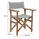 Business and Pleasure Co Laurens Striped Outdoor Director's Chair