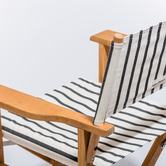 Business and Pleasure Co Monaco Stripe Teak Wood Outdoor Director&#039;s Chair