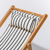 Business and Pleasure Co Monaco Stripe Teak Wood Deck Chair