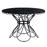 Business and Pleasure Co Vintage Black Al Fresco Dining Table