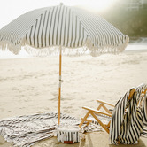 Business and Pleasure Co 1.8m Monaco Stripe Beach Umbrella