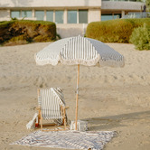 Business and Pleasure Co 1.8m Monaco Stripe Beach Umbrella