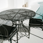 Business and Pleasure Co Vintage Black Al Fresco Dining Table
