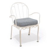 Business and Pleasure Co Navy Laurens Stripe Outdoor Chair Pad