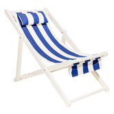 Business and Pleasure Co Crew Teak Wood Outdoor Sling Chair
