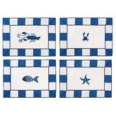 Business and Pleasure Co 4 Piece Crew Cotton Canvas Placemat Set