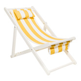 Business and Pleasure Co Crew Teak Wood Outdoor Sling Chair
