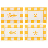 Business and Pleasure Co 4 Piece Crew Cotton Canvas Placemat Set