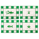 Business and Pleasure Co 4 Piece Crew Cotton Canvas Placemat Set