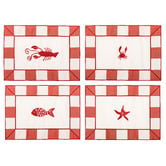 Business and Pleasure Co 4 Piece Crew Cotton Canvas Placemat Set