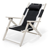 Business and Pleasure Co Black &amp; White Rivie Foldable Deck Chair