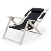 Business and Pleasure Co Black &amp; White Rivie Foldable Deck Chair