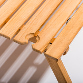 Business and Pleasure Co Mira Teak Wood Foldable Picnic Table