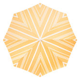 Business and Pleasure Co 1.8m Yellow Stripe Vintage Beach Umbrella