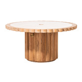 Business and Pleasure Co Daisy Teak Wood Outdoor Coffee Table
