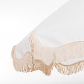 Business and Pleasure Co 1.8m Antique White Fringed Beach Umbrella