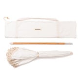 Business and Pleasure Co 1.8m Antique White Fringed Beach Umbrella