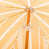 Business and Pleasure Co 1.8m Yellow Stripe Vintage Beach Umbrella
