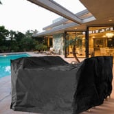 Worth Covering Black Divide Rectangular Outdoor Table Cover