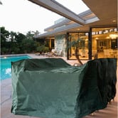 Worth Covering Forest Green Divide Rectangular Outdoor Table Cover