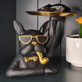 Lily &amp; The Cherry Tree Bulldog with Pipe &amp; Tray Ornament