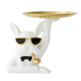 Lily &amp; The Cherry Tree Bulldog with Pipe &amp; Tray Ornament