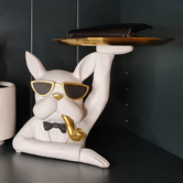 Lily &amp; The Cherry Tree Bulldog with Pipe &amp; Tray Ornament