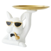 Lily &amp; The Cherry Tree Bulldog with Pipe &amp; Tray Ornament