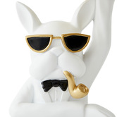 Lily &amp; The Cherry Tree Bulldog with Pipe &amp; Tray Ornament