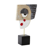 Lily &amp; The Cherry Tree Black &amp; Cream Pablo Mask Statue