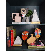 Lily &amp; The Cherry Tree Black &amp; Cream Pablo Mask Statue