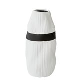 Lily &amp; The Cherry Tree White Striped Ceramic Vase