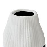 Lily &amp; The Cherry Tree White Striped Ceramic Vase