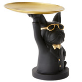 Lily &amp; The Cherry Tree Bulldog with Round Tray Statue