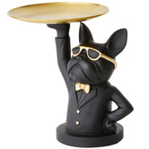 Lily &amp; The Cherry Tree Bulldog with Round Tray Statue