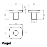 Luxterior Vogel Cabinet Knob