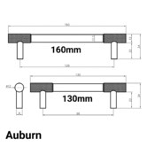 Luxterior Auburn Brass Cabinet Handle