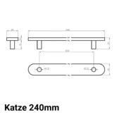 Luxterior Katze Brass Cabinet Handle