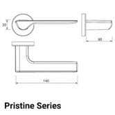 Luxterior Pristine Passage Door Handle