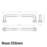 Luxterior Rosa Brass Cabinet Handle