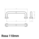 Luxterior Rosa Brass Cabinet Handle