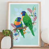 Diesel &amp; DUTCH 1000 Piece Rainbow Lorikeets Wall Puzzle