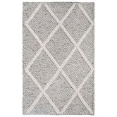 Ruglife Grey Lincoln Hand-Woven New Zealand Wool-Blend Rug