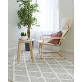 Ruglife Grey Lincoln Hand-Woven New Zealand Wool-Blend Rug
