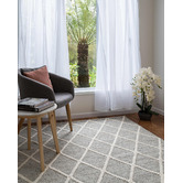 Ruglife Grey Lincoln Hand-Woven New Zealand Wool-Blend Rug