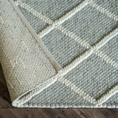Ruglife Grey Lincoln Hand-Woven New Zealand Wool-Blend Rug