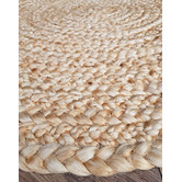Ruglife Natural Hand-Braided Denise Jute Round Rug