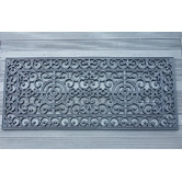 Ruglife Wrought Iron Fleur De Lis Rubber Long Doormat