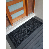 Ruglife Wrought Iron Fleur De Lis Rubber Long Doormat