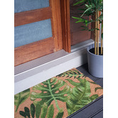 Ruglife Green Leaf Coir Doormat
